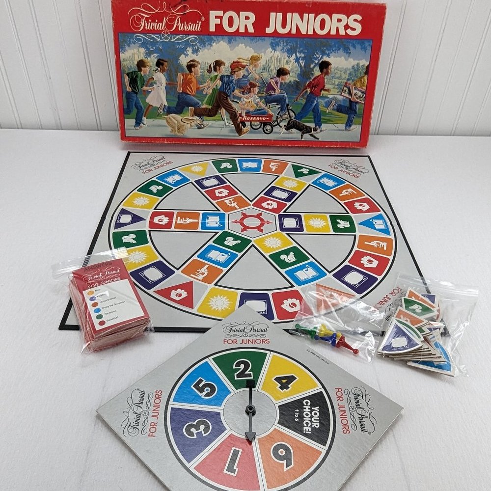 Vintage Trivial Persuit for Juniors Board Game 1987 Horn Abbot Kids Game